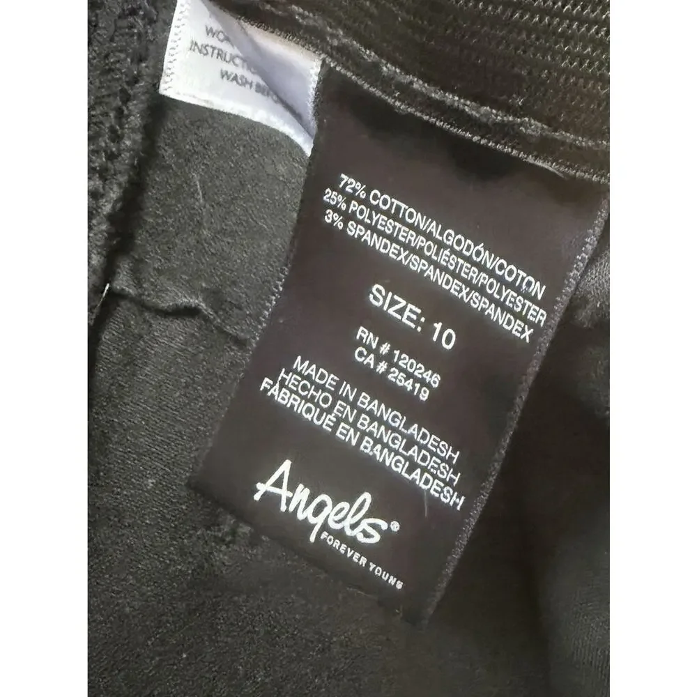Angels Forever 360 Sculpt Skinny Mid-Rise Jeans Size 10 Black 3511-12